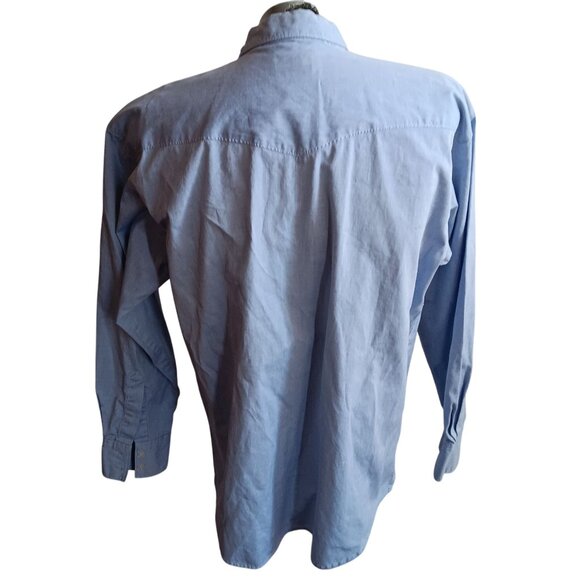 Vintage 1990's Western Shirt Medium Chambray Button Down by Justin - Picture 8 of 8